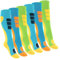 Footstar Kinder Outdoor Kniestrümpfe (6 Paar) Bunte Strümpfe mit Thermo-Effekt - Gelb 31-34