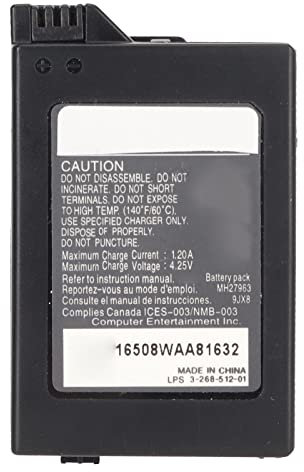 Battery Pack Replacement for PSP2000 2001 2002 2003 2004 2005 2006 2007 3000 3001 3002 3003 3004 Lite Slim Console, 1200mAh 3.6V Rechargeable Battery Pack