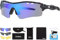 Liekkas Polarised Sports Sunglasses For Men Women with 3 Interchangeable Lenses for Running Cricket Mountain Bike Cycling Glasses Black Blue