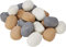 The Stove Wizard Gas Fire Ceramic Pebbles – 30 Large Mixed White, Grey & Beige Stones (70mm x 50mm) | Decorative Pebbles for Gas Fire, Electric Fire, Fire Pit, Bioethanol Burner