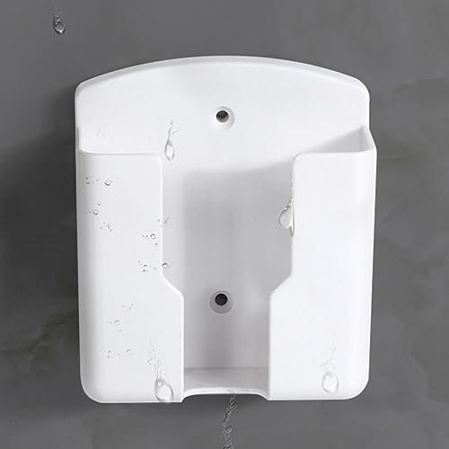 Small Remote Control Wall Mounted Holder, Universal White Air Conditioner Remote Control Holder Wall Mounted Box Storage Home Organisation