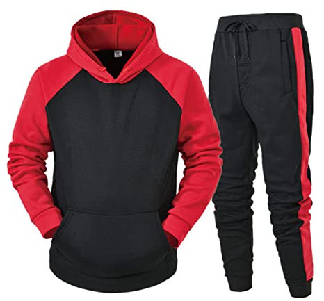 Trainingsanzug Herren Xl Jogginganzug Herren Set Hausanzug Einfarbig 2-Teilig Winter Kuschelig Tracksuit Herren Baggy Streetwear Trainingsanzüge Jogging Anzug Herren Set Sport Anzug Für Männer @4
