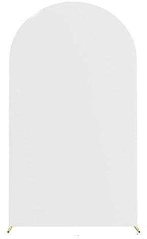 Creperture Couverture en Toile de Fond Ronde Double Face pour Arche,220 x 120 cm Couleur Unie Arche Couverture de Fond pour Fête, Mariage, Cérémonie, Fête Prénuptiale, Événement
