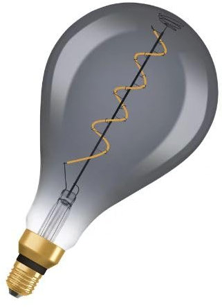 Osram 1er Pack LED Vintage 1906 Classic160 Filament Smoke 5W ersetzt 12W, Warm Comfort Light 1800K 140lm nicht dimmbar | LED Glühbirne | LED Bulb | LED E27 | E27 Glühbirne