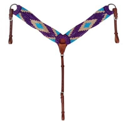 Western Western 55J03 handgewebter Brustkragen mit Geschirr, Leder, 8,9 cm breit