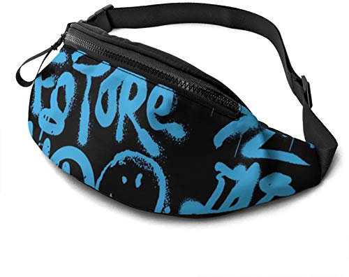 Graffiti Vandal verstellbare Bauchtasche mit Kopfhörerloch für Sport, Workout, Reisen, Laufen, 3, Einheitsgröße, modisch