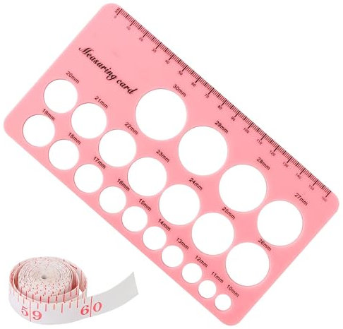 Nipple Measurement Tool Soft Breast Pump Soft Breast Pump Nipple Ruler Circle Stencil Soft Flange Silicone Nipple Ruler for Woman Nipples(Pink)