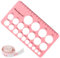 Nipple Measurement Tool Soft Breast Pump Soft Breast Pump Nipple Ruler Circle Stencil Soft Flange Silicone Nipple Ruler for Woman Nipples(Pink)