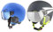 uvex rocket jr visor - Skihelm für Kinder - mit Visier - individuelle Größenanpassung - blue matt - 54-58 cm & ALPINA ZUPO VISOR Q-LITE - Hochwertiger & Leichter Skihelm