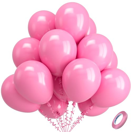 Kelfara Pink Latex Balloons 100 Pack 12 Inch | for Birthday Wedding Anniversary Graduation Pink Theme Party Decorations