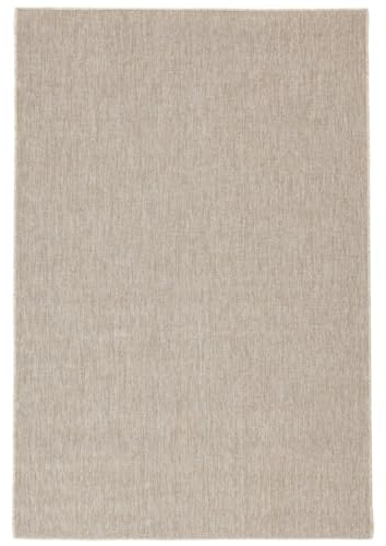 RugVista Cameron In & Outdoor-Teppich, Rechteckig, 160 x 230 cm, Beige | Moderne, Niedriger Stapel, Nur Handwäsche, Oeko-Tex 100, UV-beständig, Patio