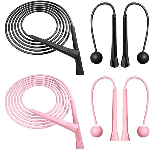 Wvu & Wvo Verstellbare Springseil Kinder, 4 Stück 280CM Leichtgewicht Kinder Rope Skipping Seil, Springseil Kinder für 6 | 7 | 8 | 9 |10 Jahre Jungen und Mädchen