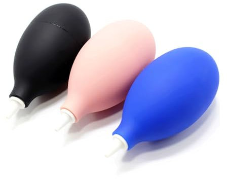 Squeeze Ball Pump Duster for Hearing Aids Silicone Air Blower Airbrush Dust Cleaner Handheld Puffer for DSLR Camera Sensor Lens Watch Electronics Keyboard Phone Laptop Cleaning Tool (Blue)