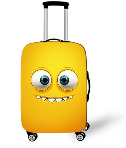 Muiuou Elastische Kofferschutzhülle,3D Cartoon Print Trolley Fall Schutzhülle Koffer überzieher,Waschbare Anti-Kratzer Staubdichte Fall Trolley Protector Kofferschutz (L (26-28 Zoll),Stil 8)