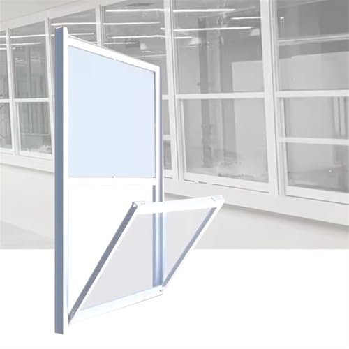 XILYZMO Schiebefenster Kippfenster, Aluminium- Flügelfenster, Mit Gehärtetem Glas Rahmenfenster, Vertikale Hebe- Größenanpassung Lamellenfenster Für Scheunen Badezimmer(75X120CM)