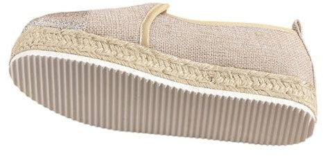 Genérico Sandalias Tacon Bajo Mimao Zapatos Mujer Zapatillas de Deporte de de Verano para Mujer, Zapatos Casuales de Fondo Grueso para Mujer, Zapatos Casuales cómodos Zapatos De Fiesta (Beige, 41)