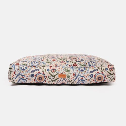 Rosewood x Joules Festival Floral Mattress for Dogs, Large Dog Bed, Thickly Padded, Non-Slip Base, Washable, Luxury Pet Bed for Large Dogs