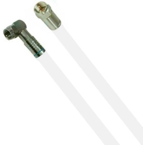 FRITZ!Box 6490 Cable Router Netzwerk Anschlusskabel Deluxe Premium Kabel 8K Winkel/Gerade Weiss 1 Meter