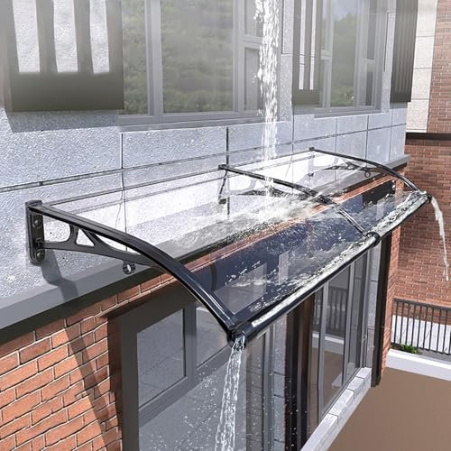 Moderne Polycarbonat-Tür-Fenstermarkise mit Halterung aus Aluminiumlegierung für UV-, Regen- und Schneeschutz