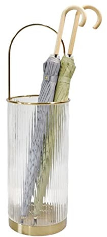 GODFSAHG Porte-Parapluie Porte-Parapluie Porte-Parapluie cylindrique en Verre Porte-Parapluie en métal Seau de Rangement pour Parapluie européen Porte-Parapluie d'entrée Porte-Parapluie pou