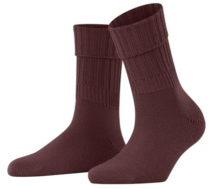 FALKE Women's Striggings Rib W So Wool Plain Socks, Brown Cayenne 5950, 5.5-8