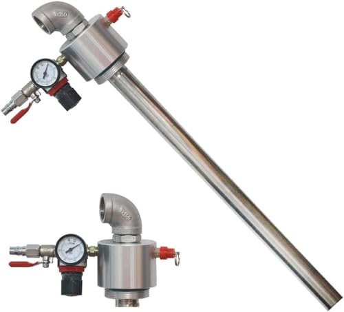Pompa pneumatica for travaso olio, pompa pneumatica di diluizione, adatta for fusti di olio da 180-220 kg, dotata di manometro aria e valvola di sicurezza, utilizzata for il trasporto di gasolio, olio