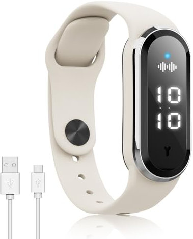 ZOYDP Ultraschall Mückenschutz Armband, Mückenarmband, Anti Mücken Armband, Moskitoschutz Armband USB Wiederaufladbar, Ultraschall Armband Gegen Mücken für Kinder Erwachsene Outdoor Camping Weiß