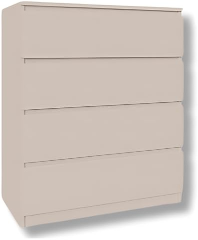 YUMEBLY Kommode mit 4 Schubladen | Kashmir 80 cm Ideal für Schlafzimmer, Wohnzimmer, Kinderzimmer und Büro | Geräumige Kommode| Modernes Design | 80 x 97 x 40 cm