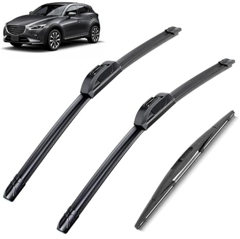 Juego de escobillas limpiaparabrisas delanteras y traseras para Mazda CX-3 (2014-2023), 22 + 18 + 10