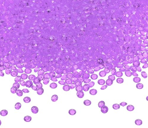 PATIKIL 10000 Pcs Confettis De Table De Mariage 4.5mm Light Purple | Cristaux, Diamants Acrylique, Remplissage De Vase Gemmes Pour Decorations De Centre De Table Perles De Vase Pour Fete