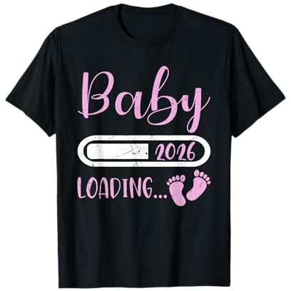Werdende Mutter Baby Loading 2026 Lustiges Bald Mama T-Shirt