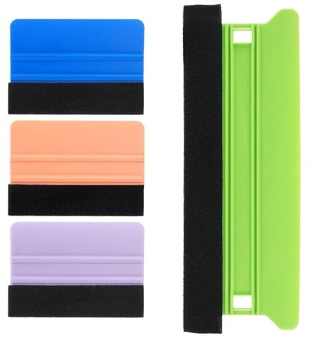 4Pieces Squeegee With Felt Edges For Car Wraps Window Tinting & Wallpaper Projects Efficient Bubble Removal Application Bubble Remover
