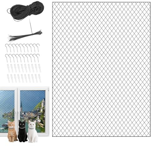 Eventerde Katzenschutz Für Balkon - Katzenschutznetz Balkon,Sichtschutz Für Garten Wohnung Fenster Terrasse Außenbereich