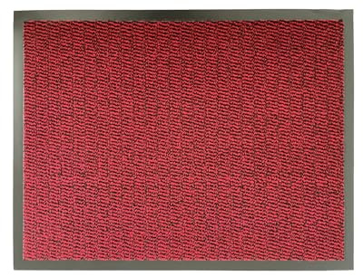 Internethandel Pfordt Schmutzfangmatte mit Gummirand Rot, 60x80 cm | Fußmatte, Fußabtreter und Türmatte aus 100 % Polypropylen, getuftet, mit Gummirand, für Flur und Eingangsbereich