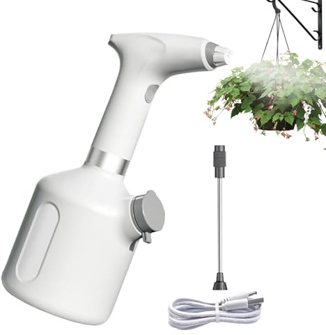 Botella Spray de Agua,Aspersor Impermeable De 1000ml,Atomizador Eléctrico Recargable Automático para Plantas con Boquilla Ajustable - para Hogar Interior Exterior Jardín Flores Plantas Arbustos Patio