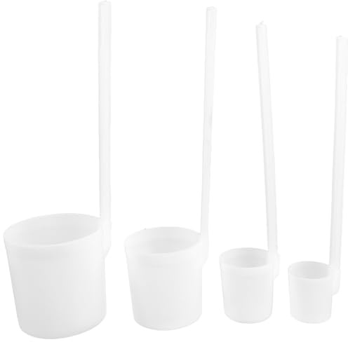 NUOBESTY Lot de 4 Louches à Vin en Plastique Long Manche, Louche Cuillère pour Verser Eau et Vin, Cuillères de Service Multifonctionnelles pour Cérémonie du Thé et Usage Domestique
