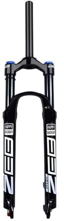 HOMSXPAC Forcella Ammortizzata ad Aria MTB 26/27.5/29 Escursione 120 mm Regolazione del Ritorno Tubo Dritto/Conico 1 1/8 QR 9 mm Blocco Manuale/remoto Forcelle per Mountain Bike