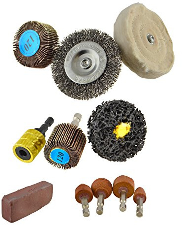 11pc Quick Release Hex Shank Drill Attachment Polishing Buffing Sanding Wheels
