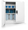 Jan Nowak Kleiner Aktenschrank C001B Büroschrank Metallschrank Lagerschrank 2 Verstellbare Fachböden Pulverbeschichtet Abschließbar 92,5 cm x 90 cm x 40 cm (Weiß)