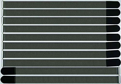 10x 80 cm x 50 mm FUK wiederverschleßbare Klett-Kabelbinder SCHWARZ mit Metall-Öse - Kabel-Klettband 800 mm wiederverwendbar