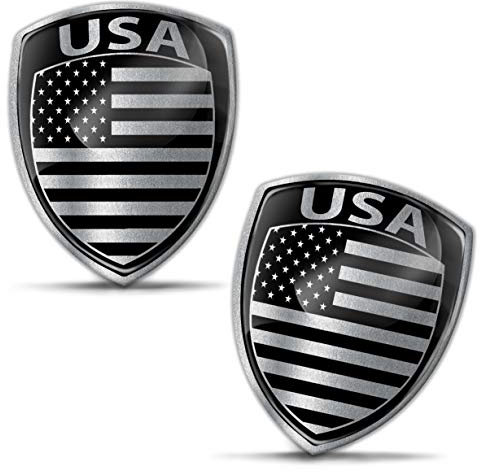 Biomar Labs® 2 x Aufkleber 3D Gel Silikon Abzeichen Stickers Auto Motorrad Fahrrad Fenster Tür PC Handy Tablet Laptop Vereinigte Staaten Amerika America United States USA Flagge Fahne Flag F 158