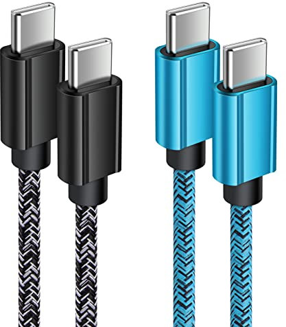 USB C auf USB C Handy Ladekabel, 2 Stück 1.8M Typ C PD Kabel Schnellladekabel Datenkabel für Samsung Galaxy S25 S24 Ultra S23 FE S22 S21 S20 A56 A55 A54 5G A53 A36 A35 A34 A16 A15 A14 A13 iPhone 16 15