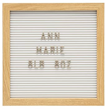 Kate & Milo Letterboard Set, Message Board for Sharing Pregnancy, Baby Milestone and Back to School Personalized Messages, Gen-Neutral Baby Nursery and Home Decor, White