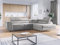 MKS MEBLE Ecksofa Grau Wohnzimmer - Wohnlandschaft - Schlafsofa mit Bettkasten - Ecksofa mit Schlaffunktion - Wohnzimmer L Couch - Polstersofa mit Bettkasten - Gustaw - Hellgrau - Rechts