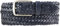 BELTINGER Flecht-Gürtel aus Vollrindleder 3,5 cm | Flecht-Ledergürtel für Damen Herren 35mm | Geflochtener Gürtel mit silberner Schließe | Marine 115cm