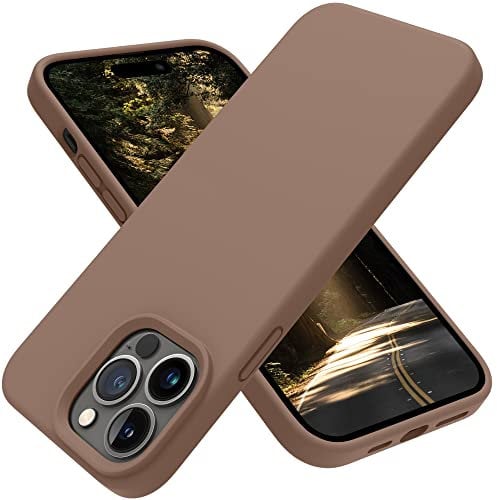 OTOFLY Compatible with iphone 14 Pro Case, Silicone Shockproof Slim Thin Phone Case for iPhone 14 Pro 6.1 inch (Light Brown)