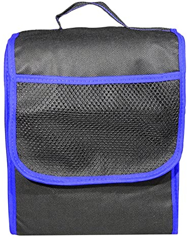 SolaDirect Car Boot Organiser Bag Anti Slip Foldable for Boot Storage Case Tool Bag Interior Declutter Boot Tidy Bag Organiser Tools, Suitable for All Vehicles, Black & Blue