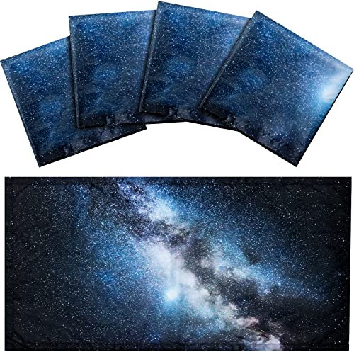 Hortsun 4 Pack Fluorescent Light Covers Fluorescent Ceiling Shade Panel Magnetic Light Cover Filters for Office Classroom Home Drop Ceiling, 4 x 2 Feet(Galaxy)