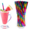 100 Pièces Pailles en Papier Arc-en-ciel,Biodégradables Papier Rayée Coloré Paille pour Boire,Réutilisables Pailles à Boire pour Fête de Fierté pour Jus Cocktails,décorations de Anniversaire Mariage
