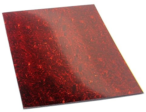 Toyvian Selbstklebende Akustikgitarre Scratch Plate Blank Sheet Material Alte Rote Schildkröte Für Diy Gitarre Und Bass Kratzfest Und Installieren